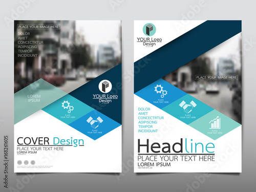 Blue flyer cover business brochure vector design, Leaflet advertising abstract background, Modern poster magazine layout template, Annual report for presentation.