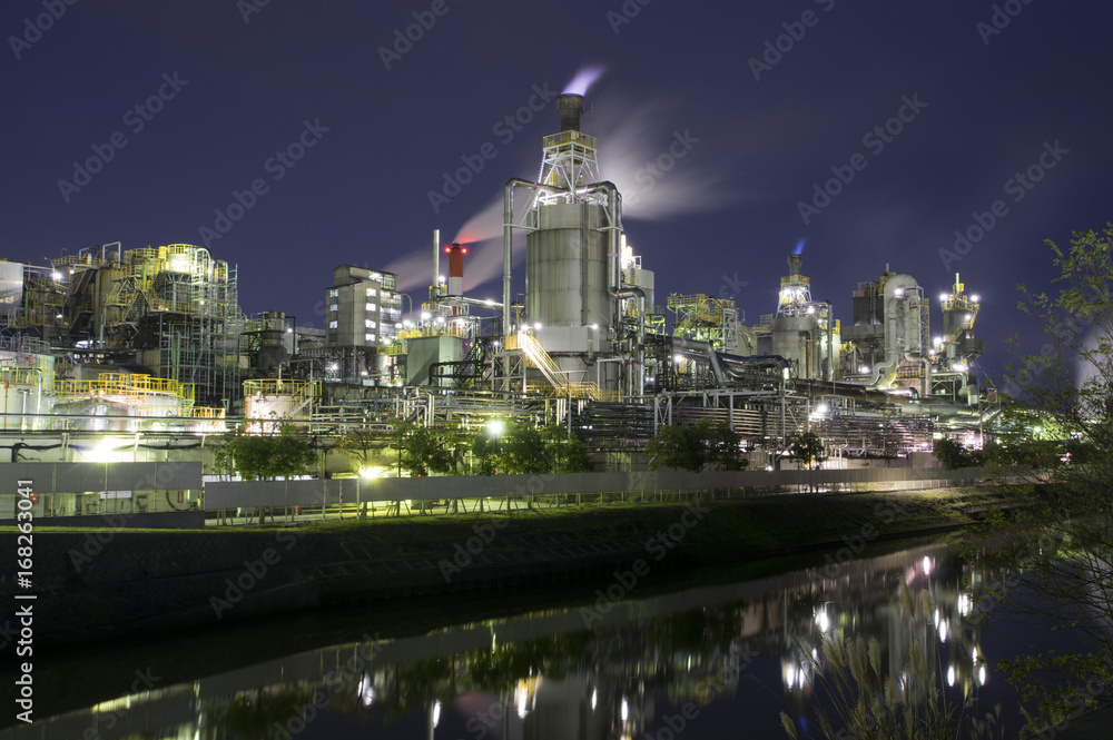 Niigata factory at the night