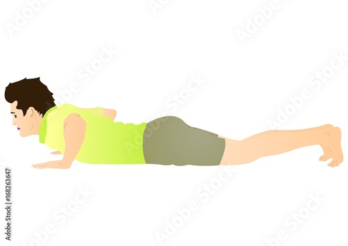 Man doing Plank Exercise