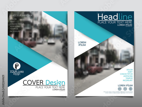 Blue flyer cover business brochure vector design, Leaflet advertising abstract background, Modern poster magazine layout template, Annual report for presentation.