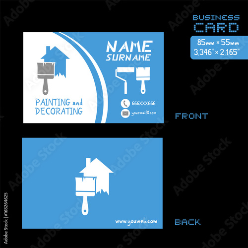 business card for painter worker