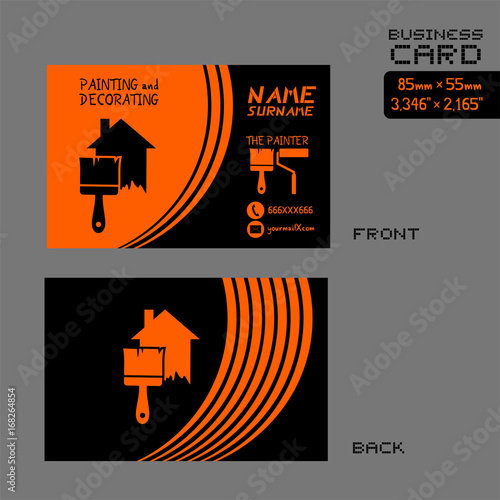 business card for painter worker