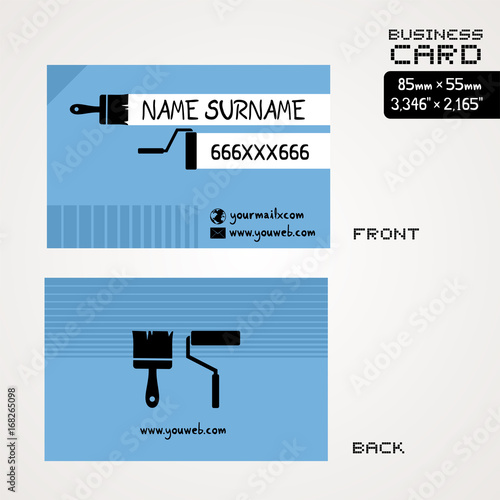 business card for painter worker