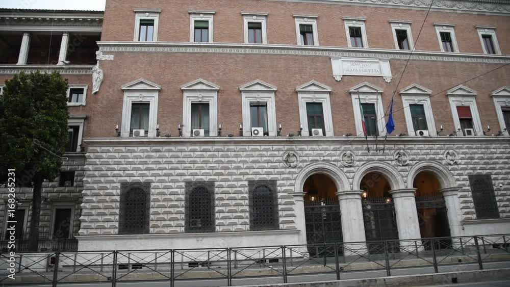 ROME - ITALY - March 2017 - Ministry of Justice - Panning ROME - ITALY - March 2017 - Ministry of Justice - Panning