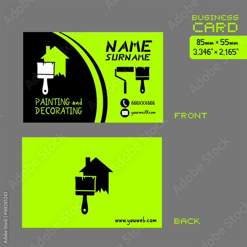 business card for painter worker