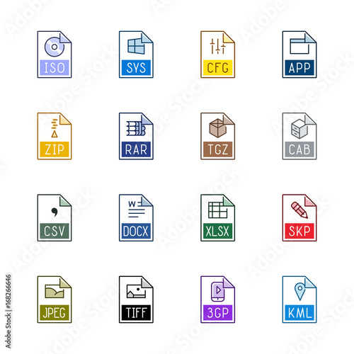 File type icons: Miscellaneous - Linne Color