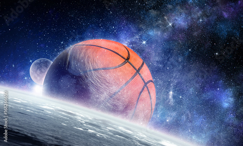 Basketball game concept . Mixed media © Sergey Nivens
