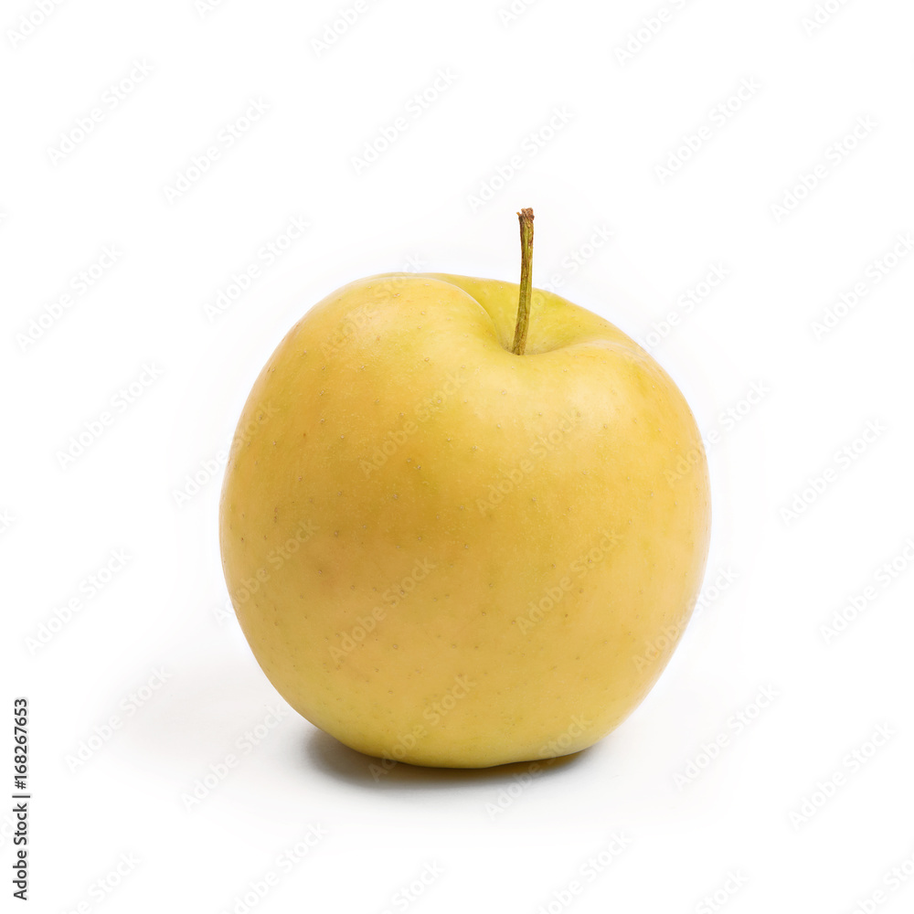 Apple isolated on a white, Golden Delicious