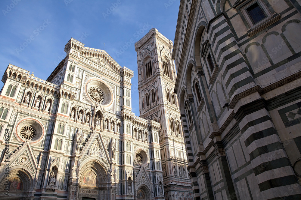 Florence cathedral, Giotto's Tower and Baptistry