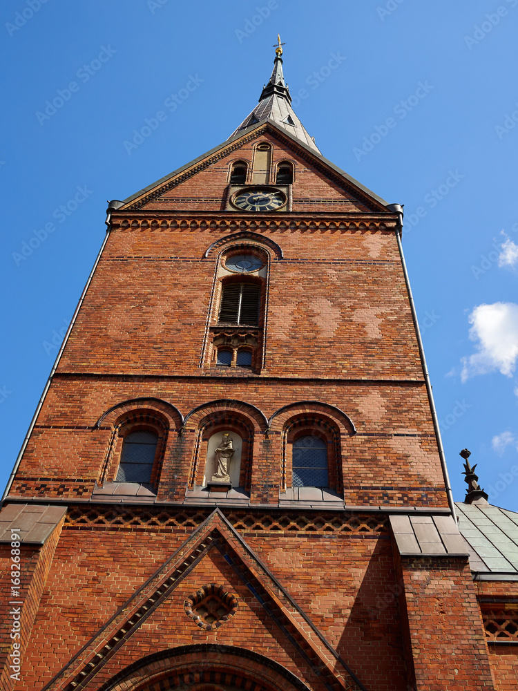 Famous St. Mary church in Flensburg Germany