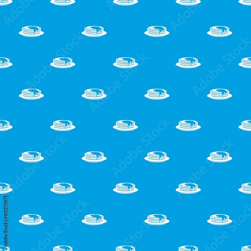 Pancakes pattern seamless blue