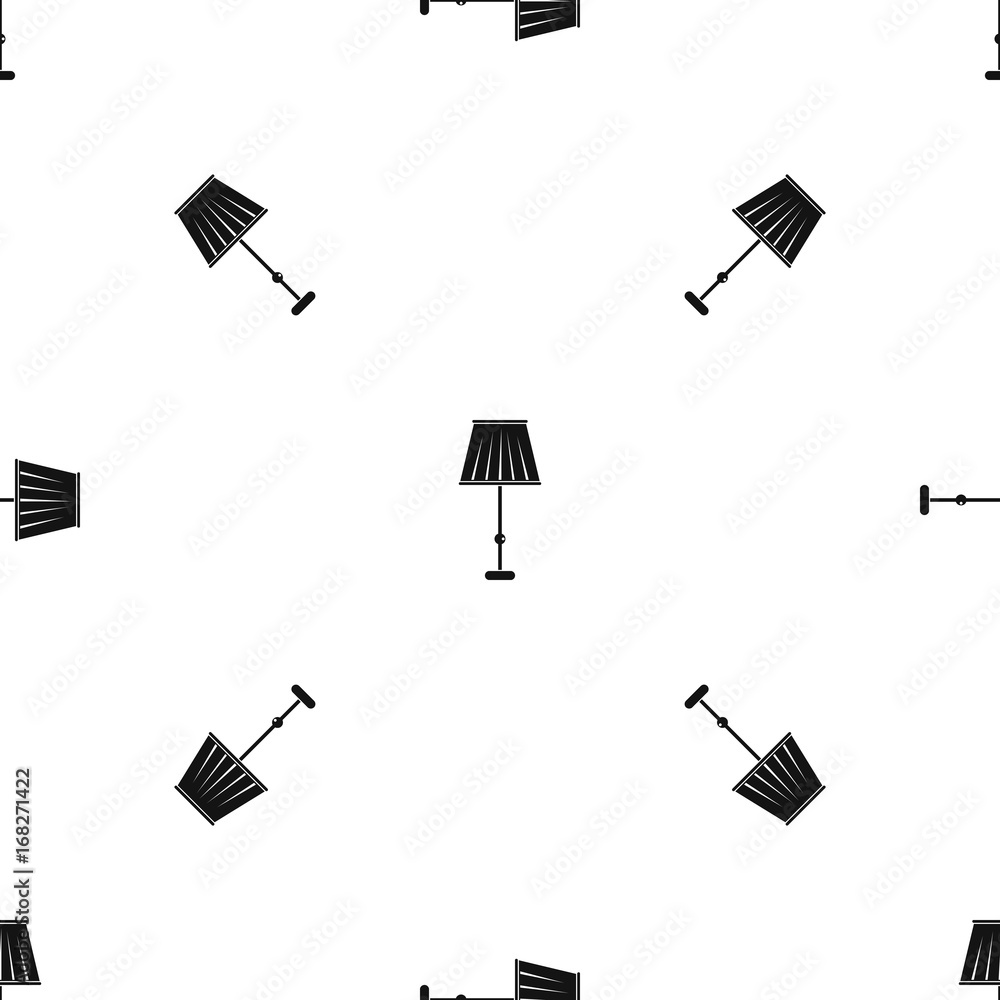 Floor lamp pattern seamless black Floor lamp pattern seamless black