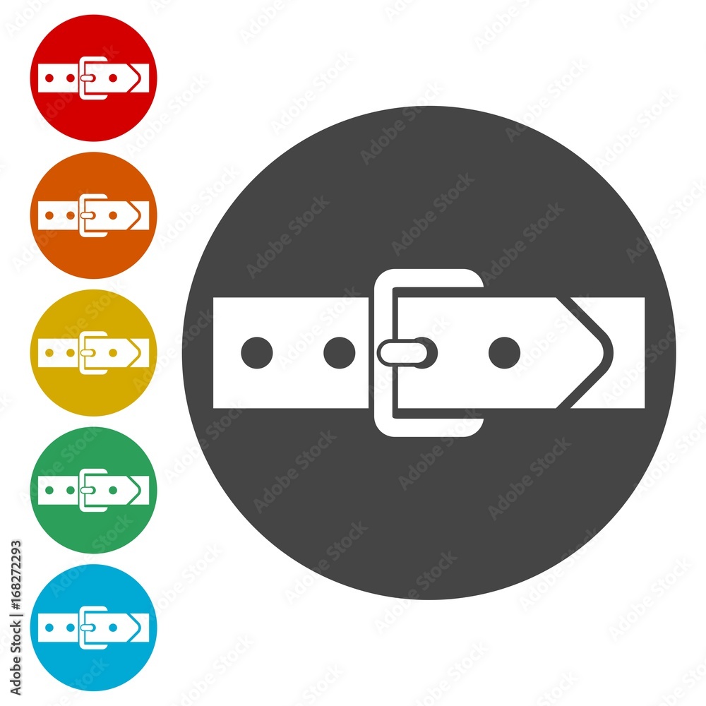 Belt icons set - vector Illustration Belt icons set - vector Illustration