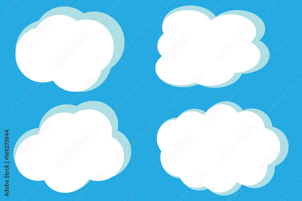 Vector illustration of clouds collection Vector illustration of clouds collection