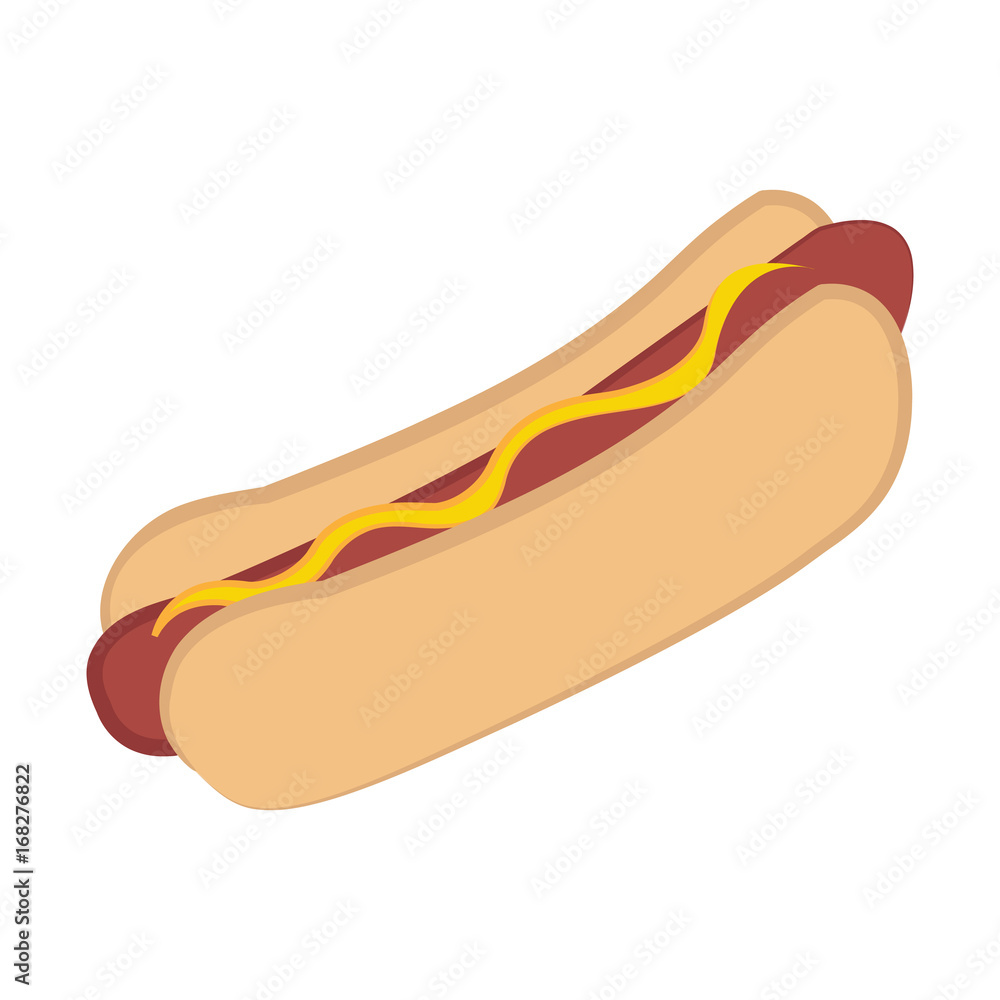 Hotdog vector isolated on plain white background Hotdog vector isolated on plain white background