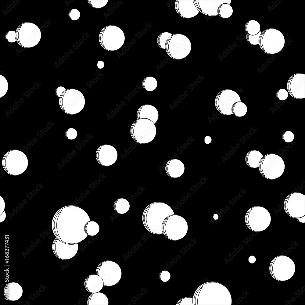 Bubble white on black background Bubble white on black background