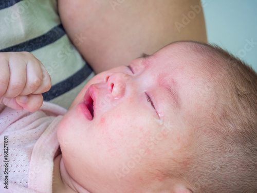 newborn baby girl crying