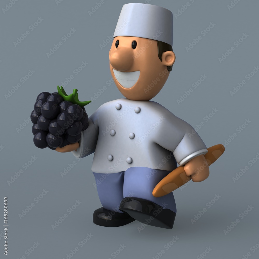 Cartoon baker - 3D Illustration Cartoon baker - 3D Illustration