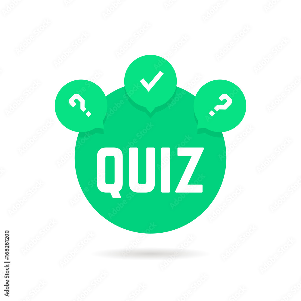 green quiz icon with speech bubble green quiz icon with speech bubble