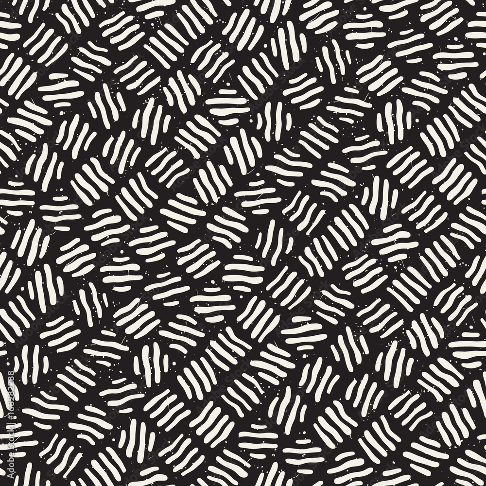 Seamless freehand pattern. Vector abstract rough lines background. Hand drawn strokes.