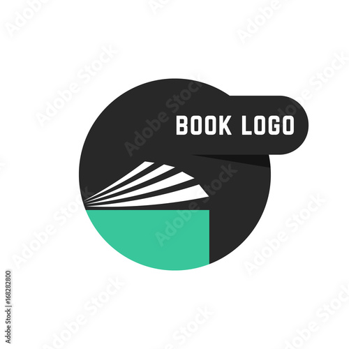 black round book logo