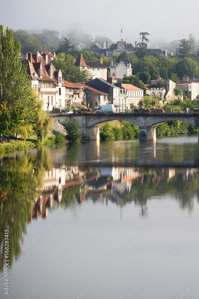 Picturesque view of Perigord town in France