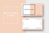 Trendy minimal abstract business card templates. Modern corporate stationary id layout with geometric lines. Vector fashion background design with information sample text.