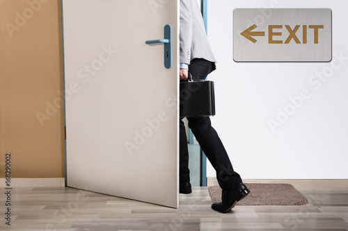 Businessperson Walking Out