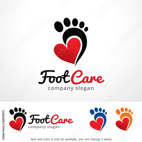 Foot Care Logo Template Design Vector, Emblem, Design Concept, Creative Symbol, Icon