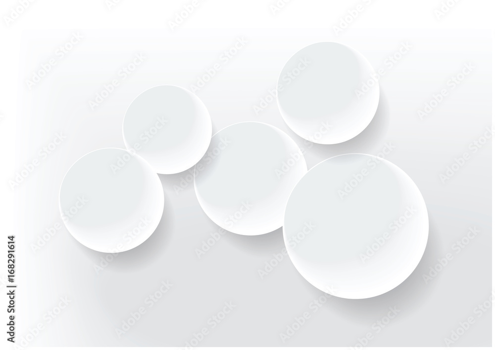 simple vector background with white circles with shadows simple vector background with white circles with shadows
