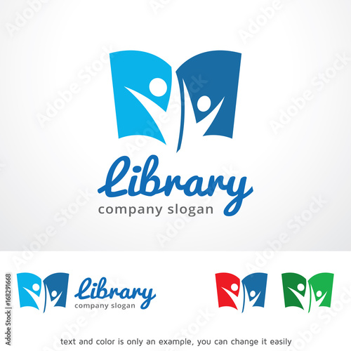 Library Logo Template Design Vector, Emblem, Design Concept, Creative Symbol, Icon