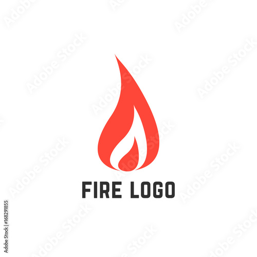 simple red fire logo