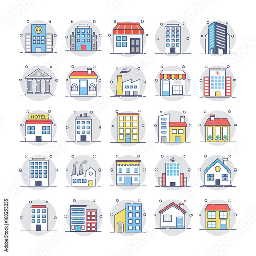 Buildings Vector Icons 2