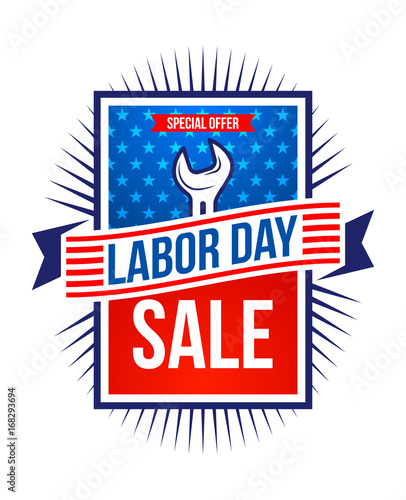 Labor Day Sale banner.Happy USA Labor Day Sale for Pomotion