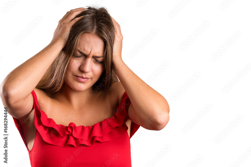 Young woman sick Young woman sick