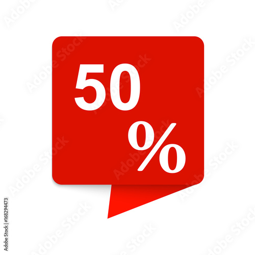 Square banner of discount sticker