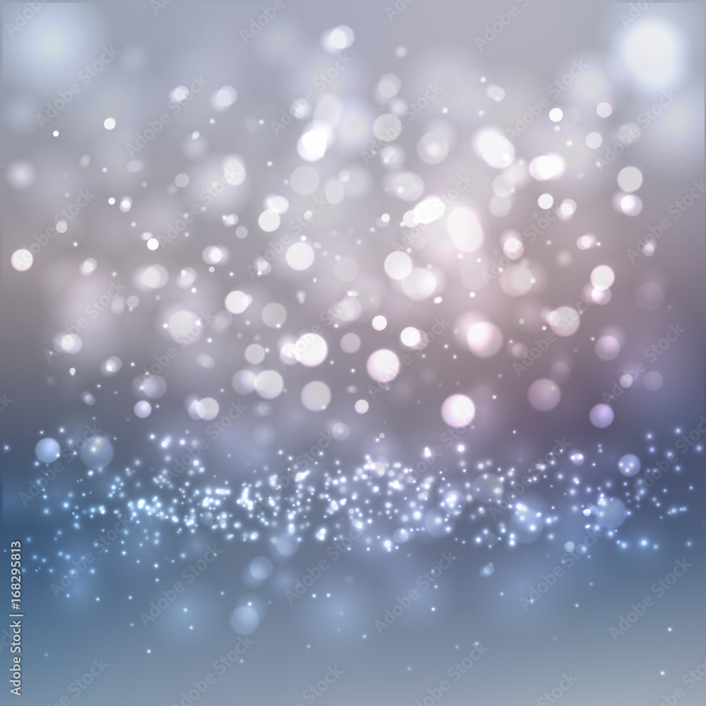 Bokeh lights and snow particles background Bokeh lights and snow particles background