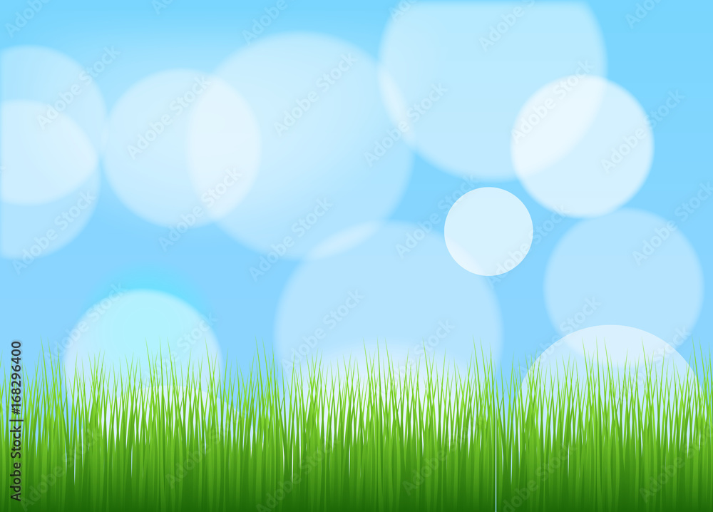 Grassline Blur Bubbles Background