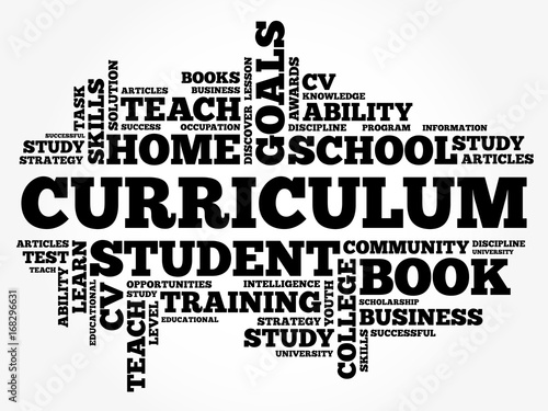 CURRICULUM word cloud collage, education concept background