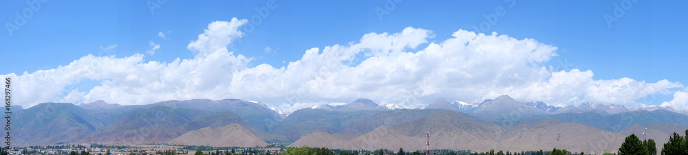 Panorama of clouds and mountains Panorama of clouds and mountains