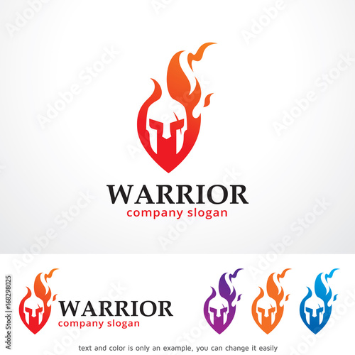 Warrior Logo Template Design Vector, Emblem, Design Concept, Creative Symbol, Icon