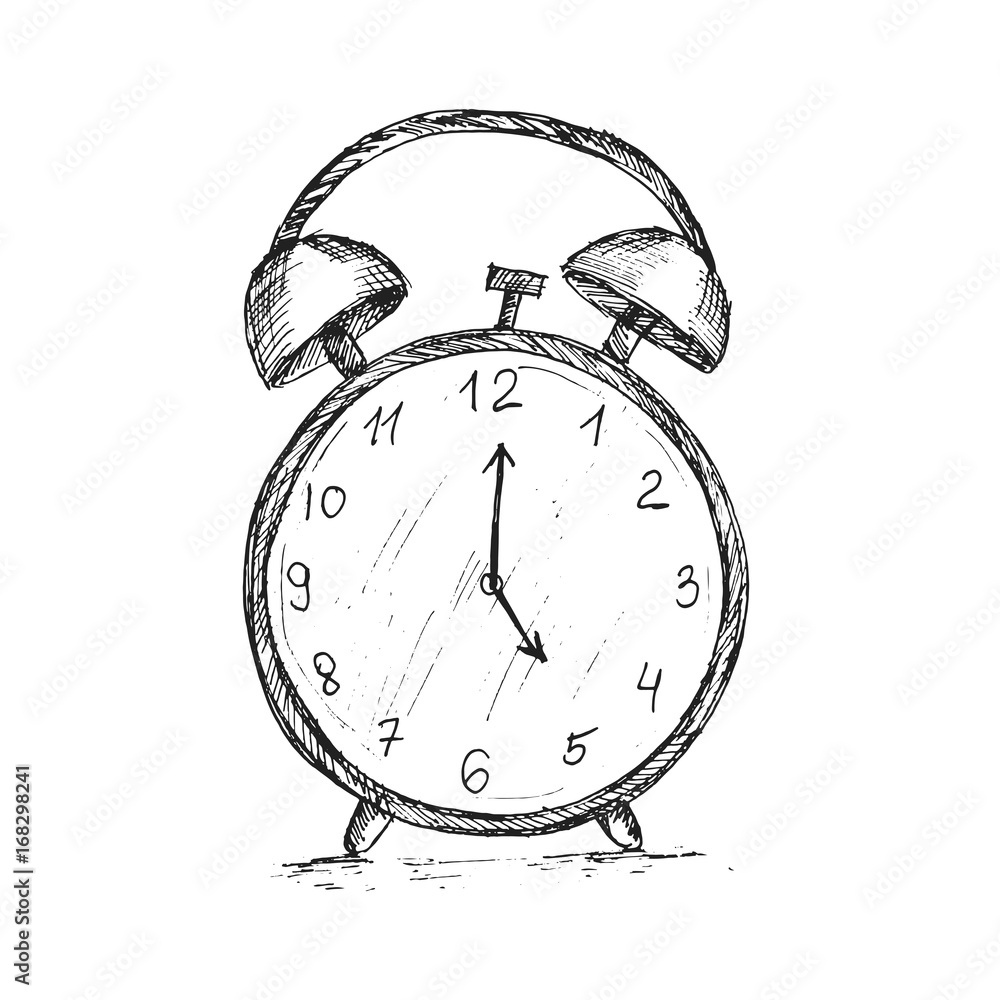 Alarm Clock Time Drawing Stock Illustration - Download Image Now - Art,  Back, Back to School - iStock