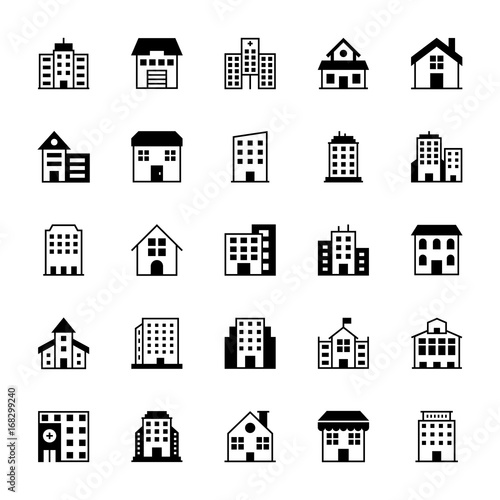 Buildings Vector Icons 3