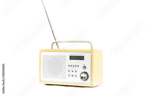 DAB Digital radio with wooden case