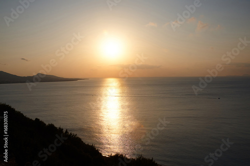 Sunset over the greek sea. © Bartosz