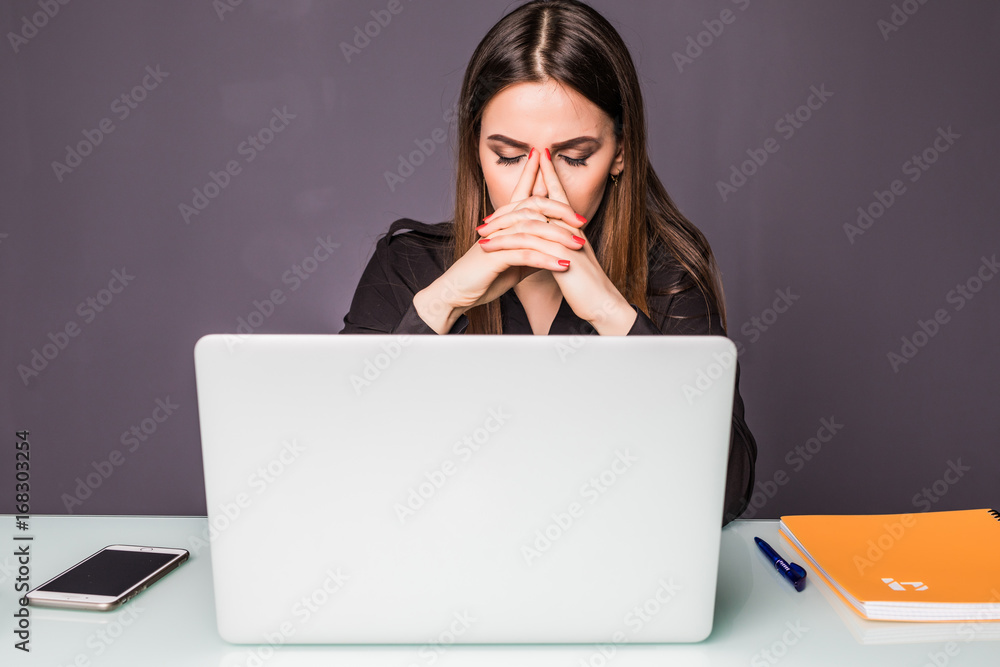 Young girl graphic designer thinking idea for a new project, freelancer thinking idea for a new project in selective focus. Young girl graphic designer thinking idea for a new project, freelancer thinking idea for a new project in selective focus.