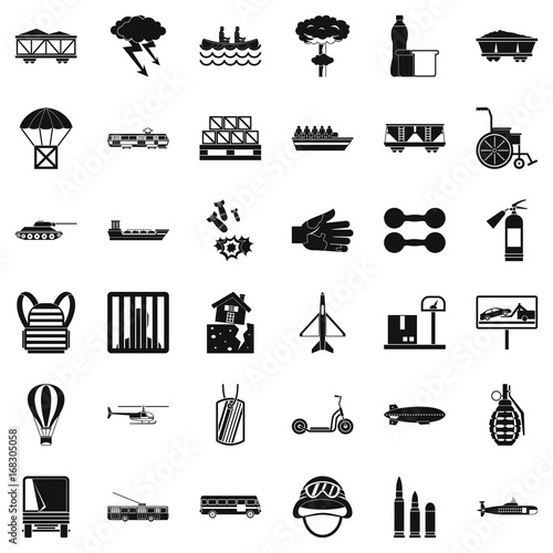 Goods icons set, simple style