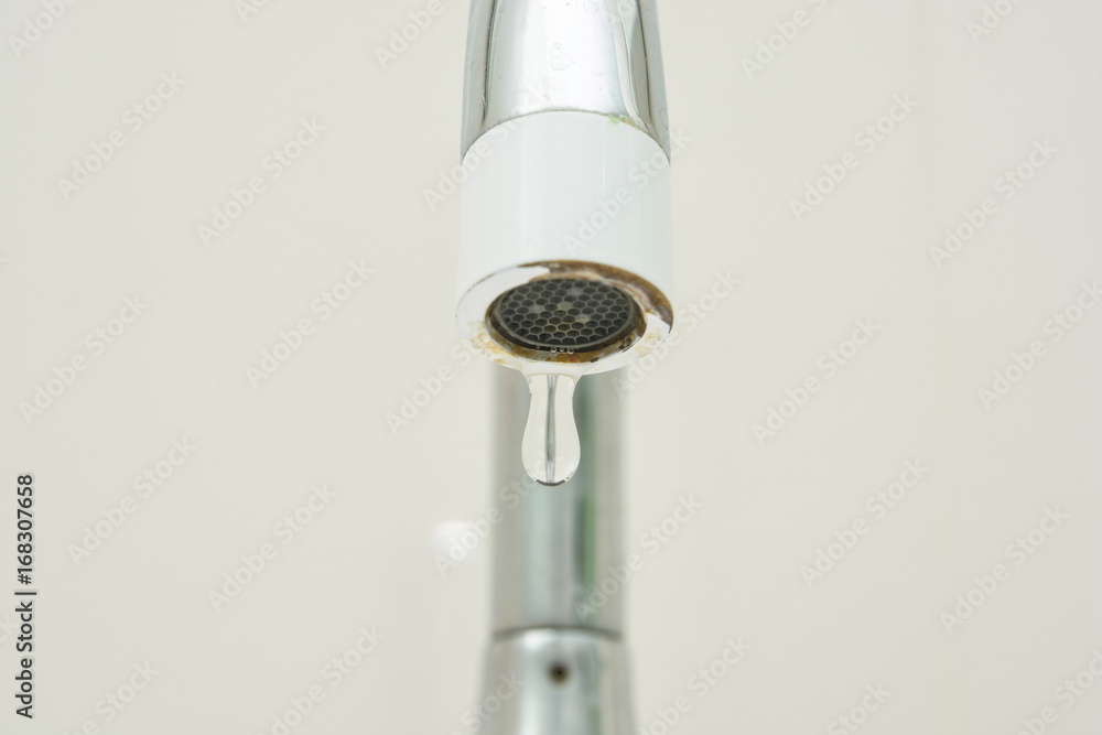 Modern bathroom washbasin with chrome faucet