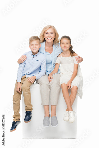 woman and grandchildren