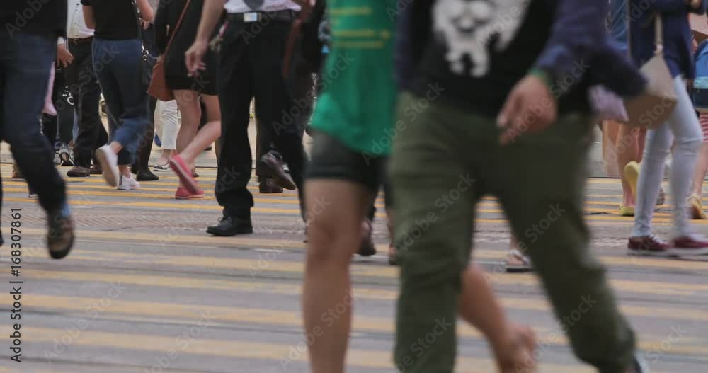 Central, Hong kong, 19 July 2017 -: People crossing the road Central, Hong kong, 19 July 2017 -: People crossing the road